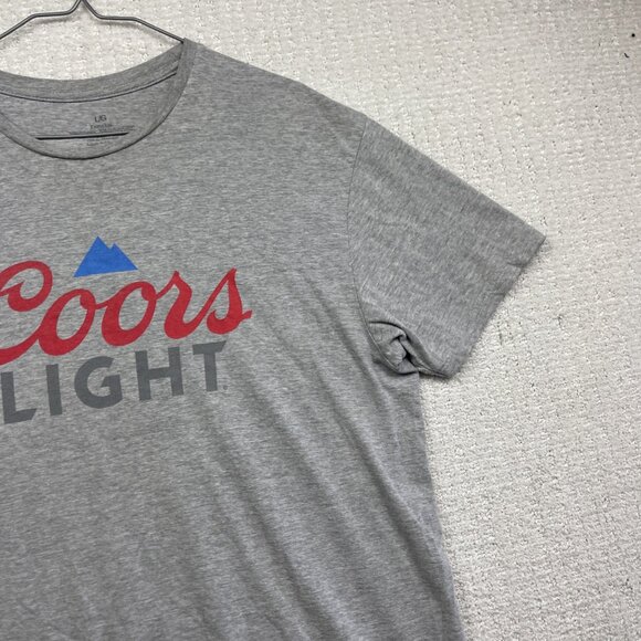 COORS LIGHT Shirt Large Light Gray COLD AS THE ROCKIES Beer Brew Tee Y2K - Picture 4 of 15